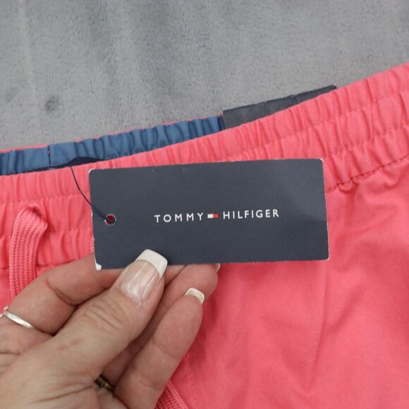 Tommy Hilfiger Pants Mens XS Pink Flat Front Straight Drawstring Pocket Casual - Picture 11 of 16